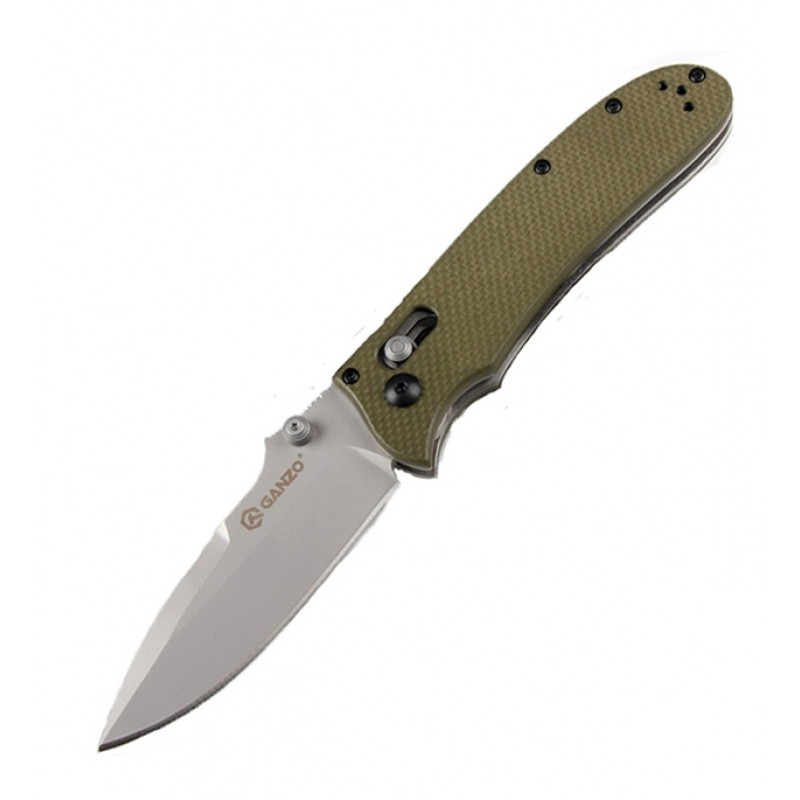 Ніж складаний туристичний Ganzo G704 (8.6 см) 440C / G10 зелений