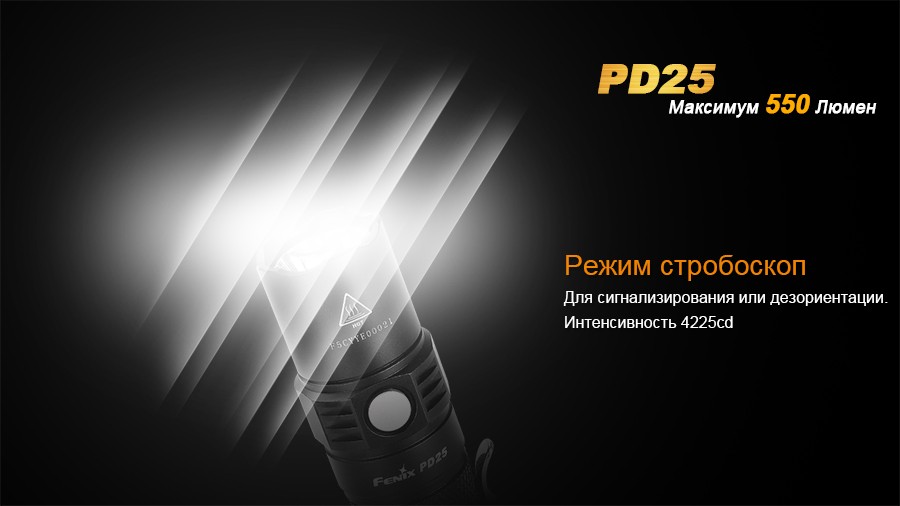 Ліхтар ручний Fenix PD25+16340 USB, фото 16