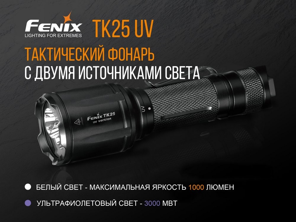 Ліхтар ручний Fenix TK25 UV Cree XP-G2, фото 5