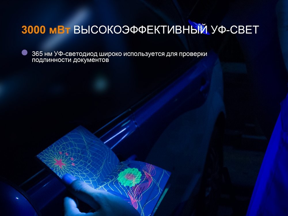 Ліхтар ручний Fenix TK25 UV Cree XP-G2, фото 9