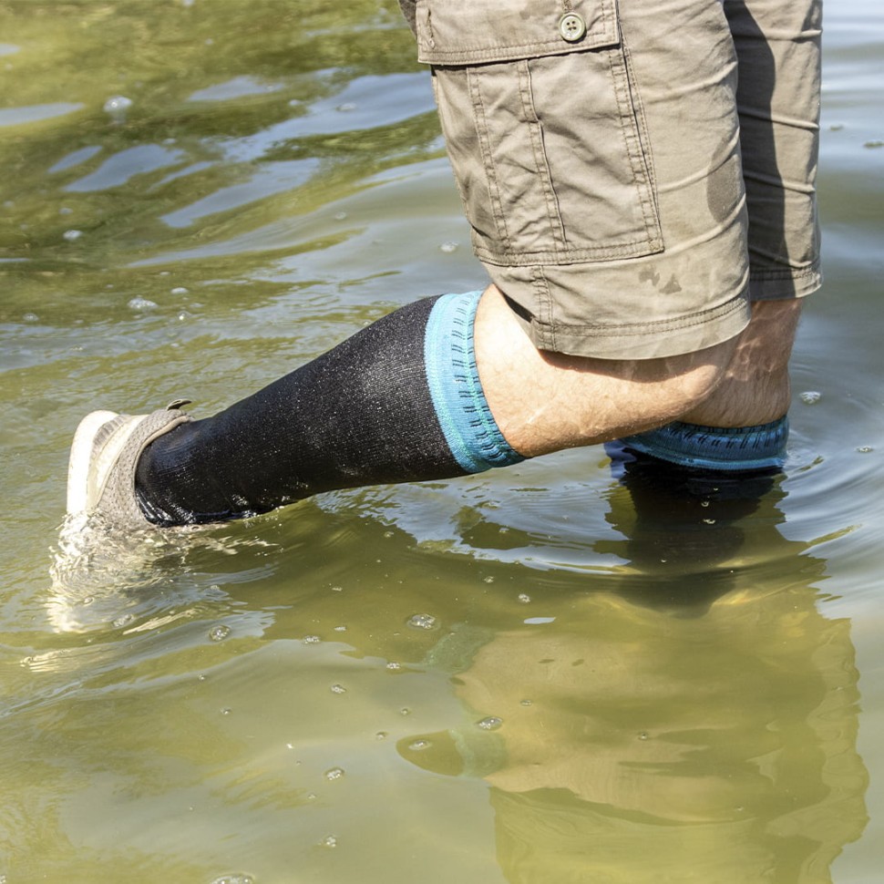 Шкарпетки водонепроникні Dexshell Wading Green, p-p L, чорні, фото 3