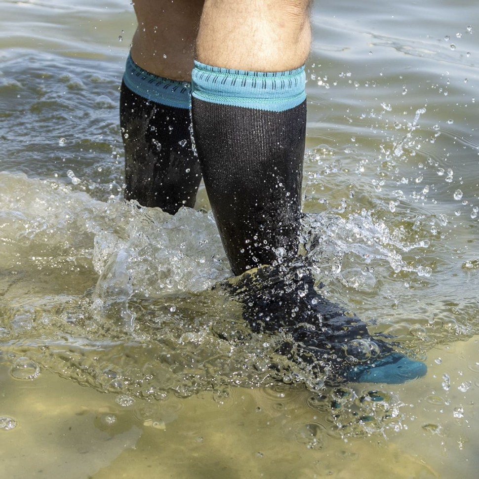 Шкарпетки водонепроникні Dexshell Wading Green, p-p L, чорні, фото 4