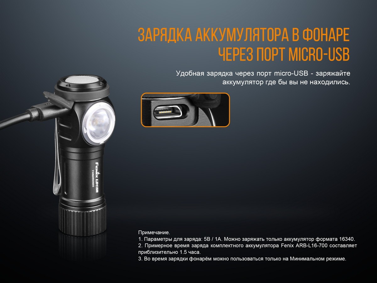 Ліхтар ручний Fenix LD15R Cree XP-G3, фото 13