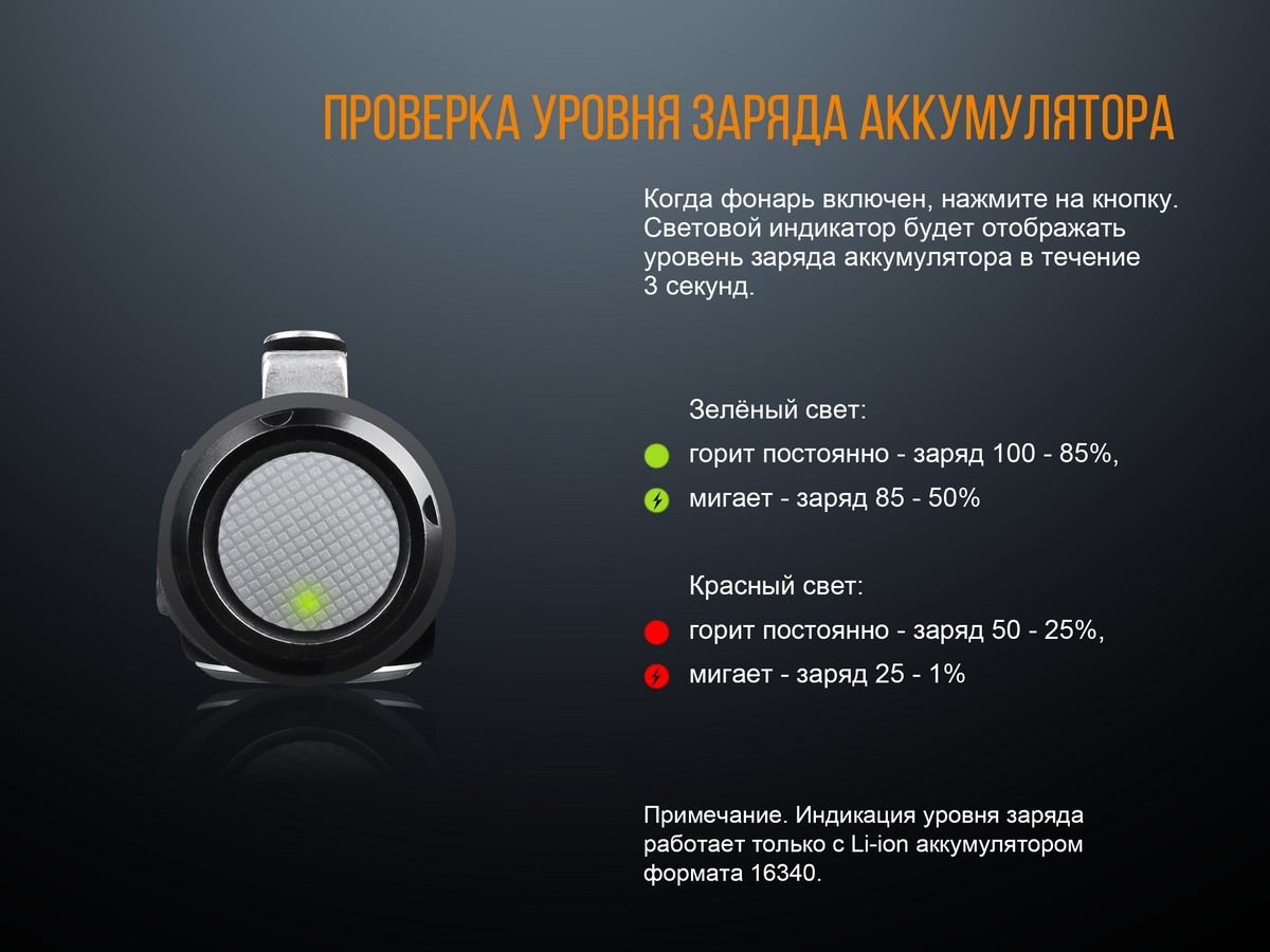 Ліхтар ручний Fenix LD15R Cree XP-G3, фото 15