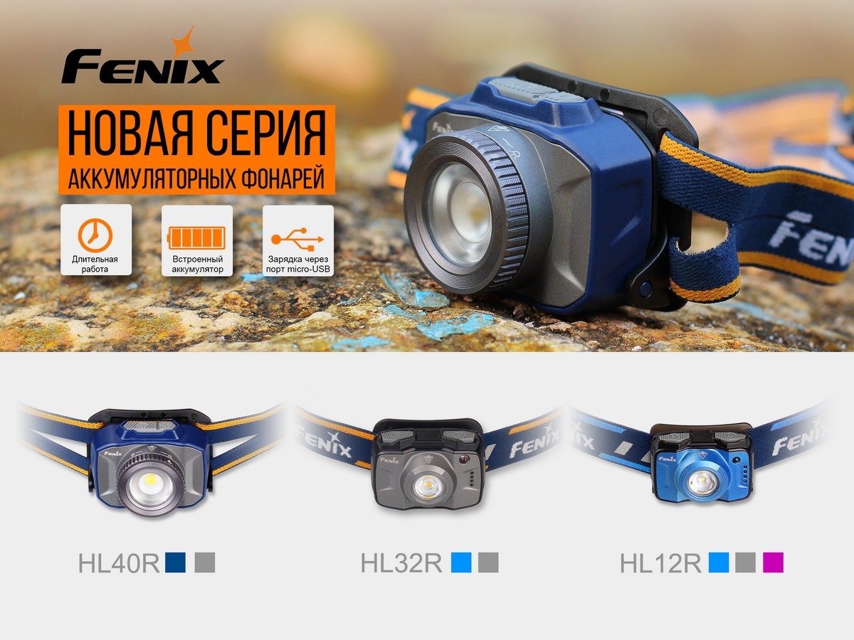 Ліхтар налобний Fenix HL32R блакитний, фото 3