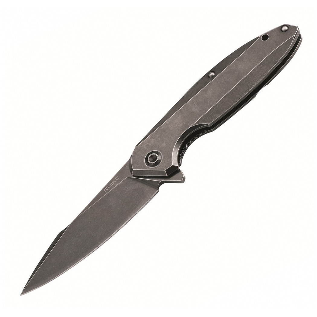 Ніж складаний туристичний Ruike P128-SB, 14C28N / 3cr14n чорний