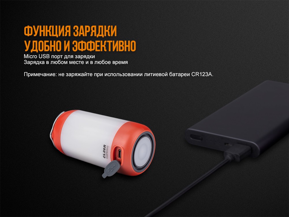 Ліхтар кемпінговий Fenix CL26R червоний, фото 17