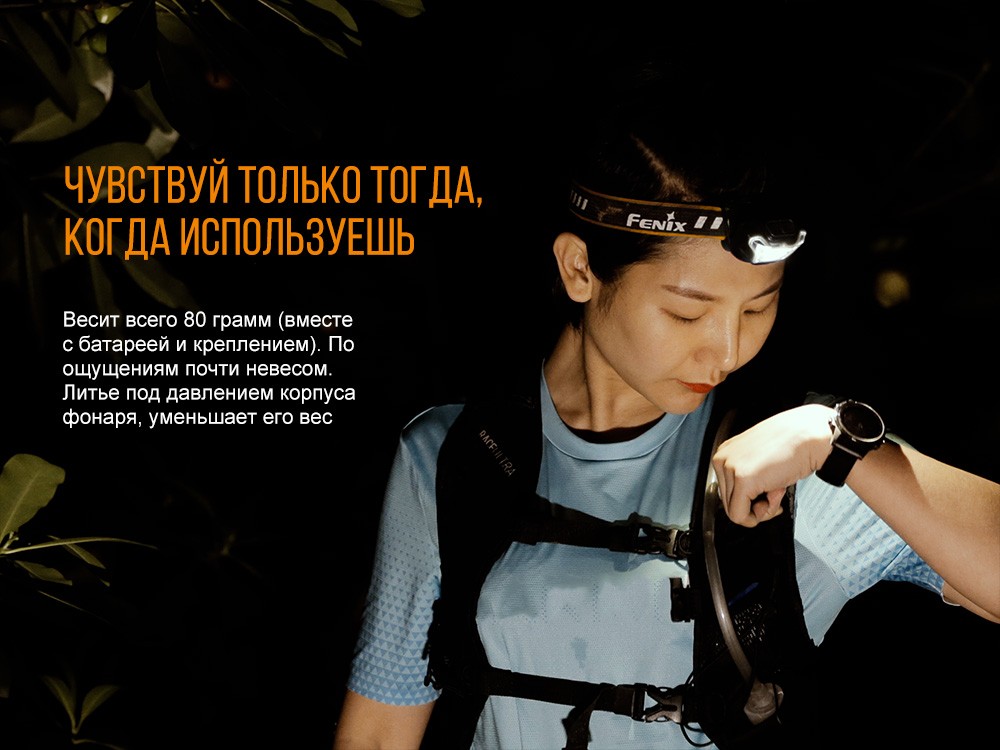 Ліхтар налобний Fenix HL18R чорний, фото 13