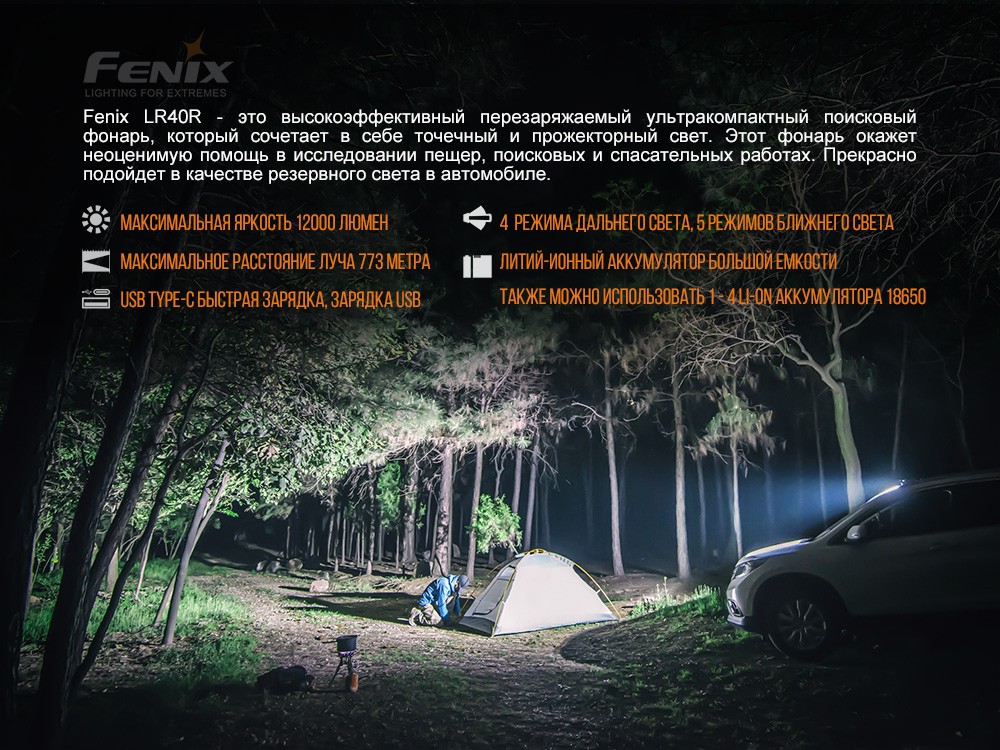 Ліхтар ручний Fenix LR40R, фото 6
