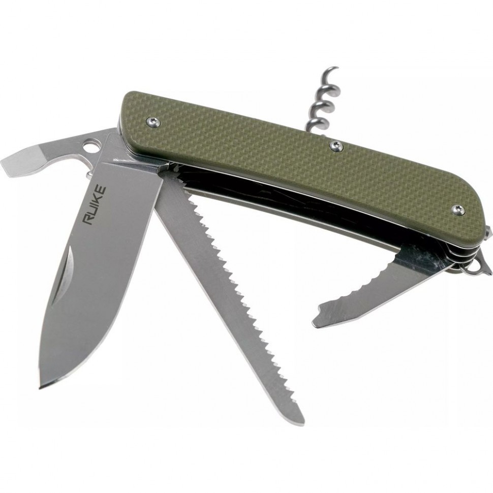 Багатофункціональний ніж Ruike Criterion L32, 12C27 / G10 зелений, інстр