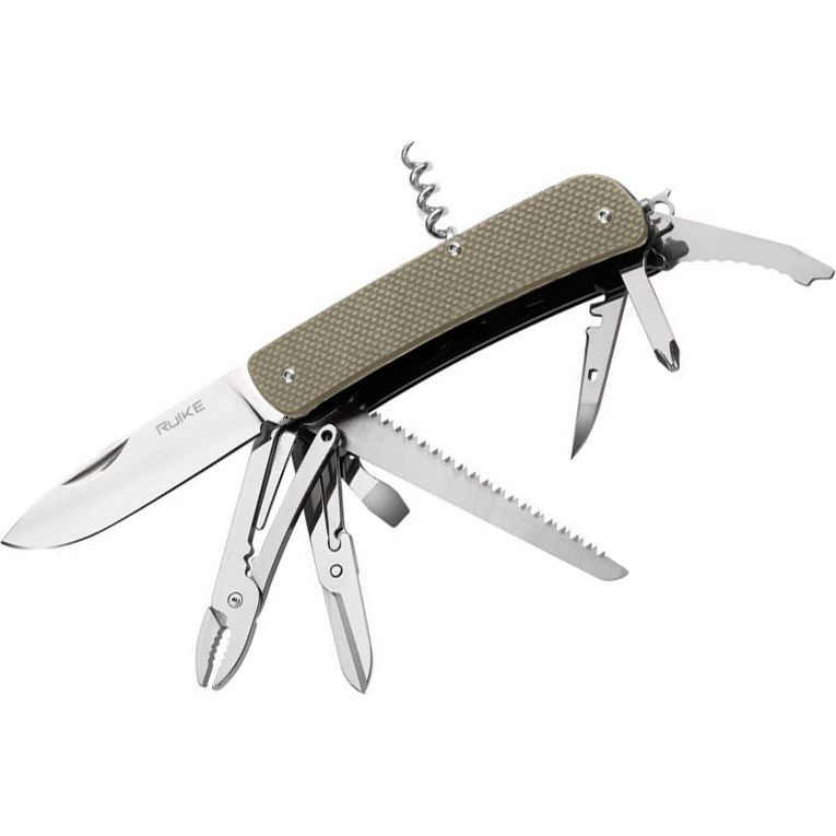 Багатофункціональний ніж Ruike Criterion L51, 12C27 / G10 зелений, інстр