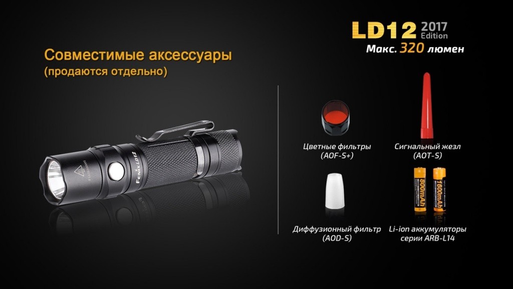 Ліхтар ручний Fenix LD12 CREE XP-G2 R5 2017, фото 17