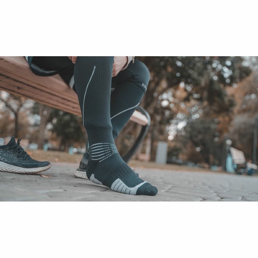 Шкарпетки водонепроникні Dexshell Compression Mudder, р-р L, сірі, фото 6