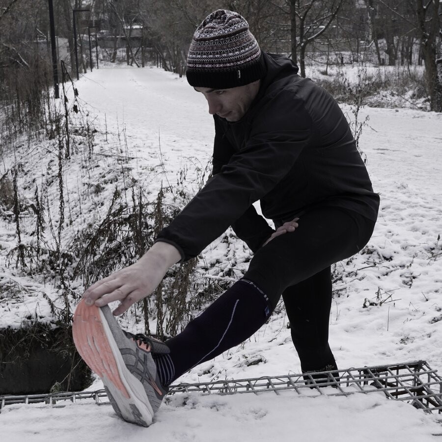 Шкарпетки водонепроникні Dexshell Compression Mudder, р-р М, сірі, фото 11