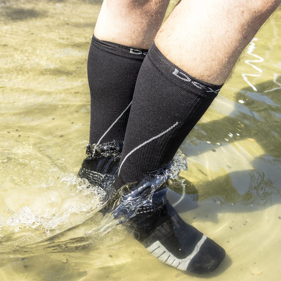 Шкарпетки водонепроникні Dexshell Compression Mudder, р-р М, сірі, фото 20