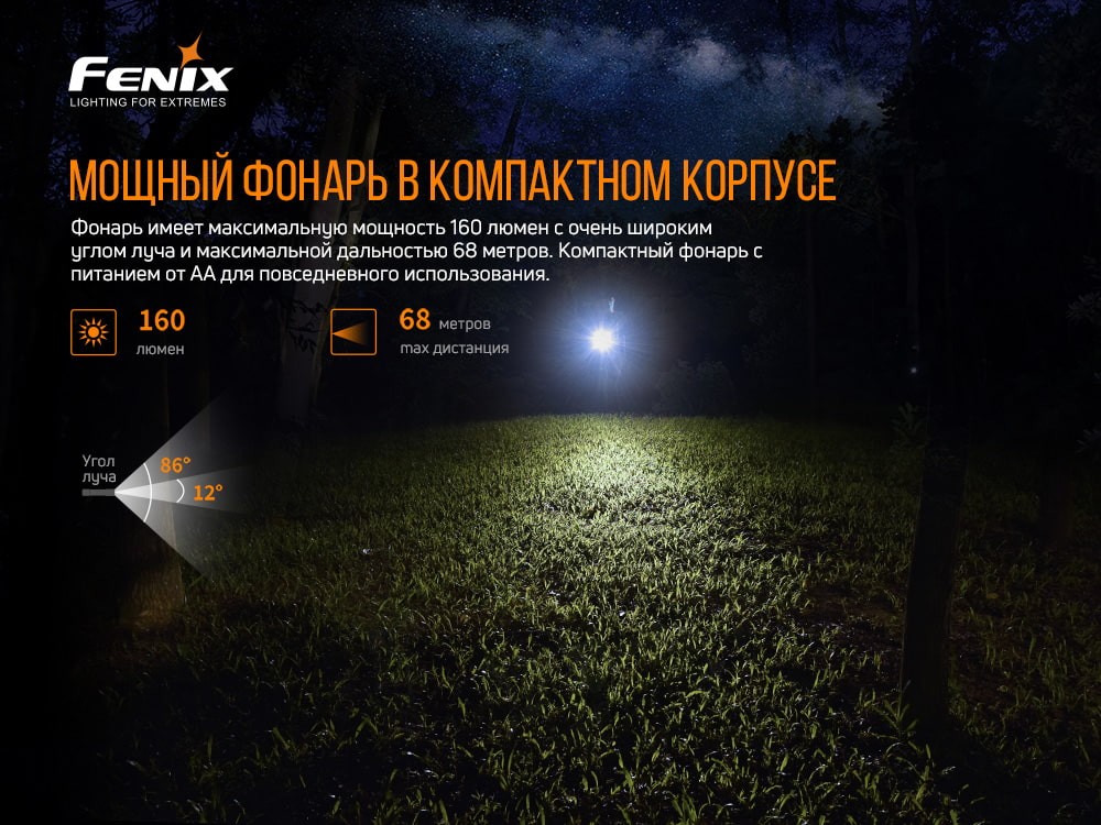 Ліхтар ручний Fenix E12 V2.0, фото 7