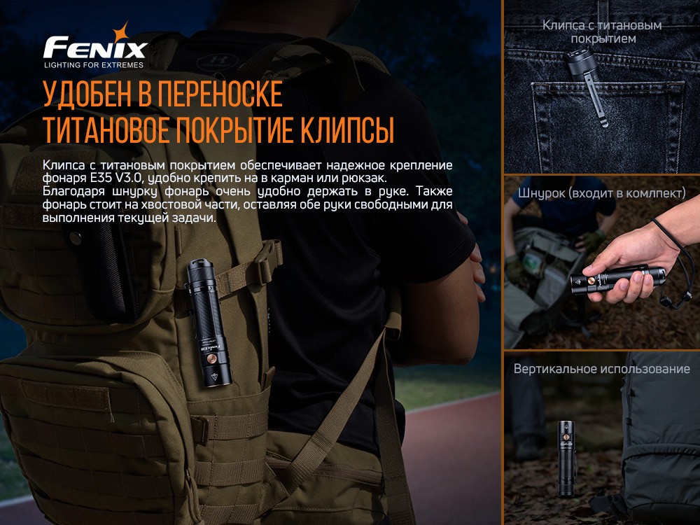 Ліхтар ручний Fenix E35 V3.0, фото 14
