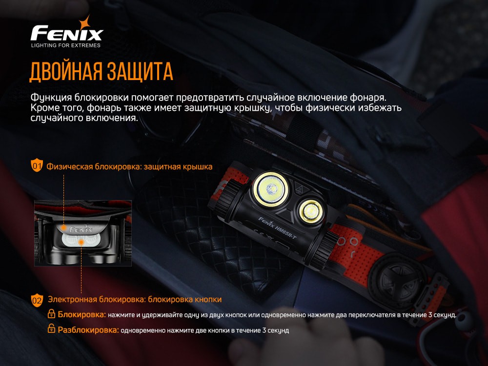 Ліхтар налобний Fenix HM65R-T, фото 14