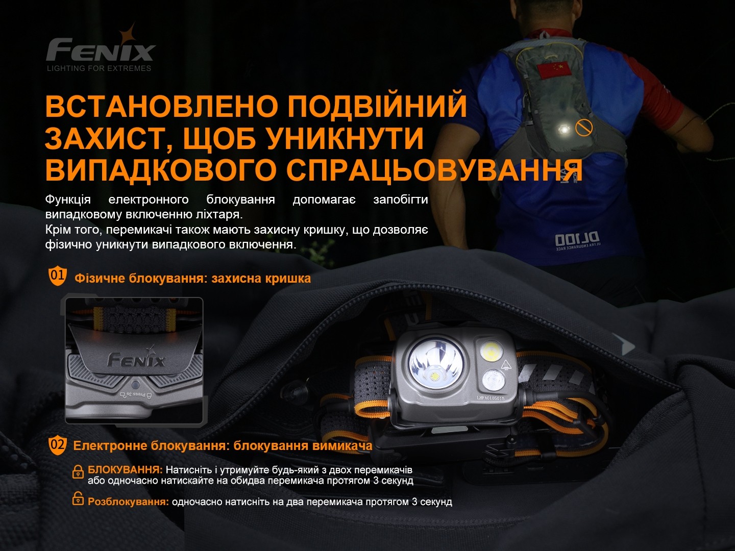 Ліхтар налобний Fenix HP16R, фото 14