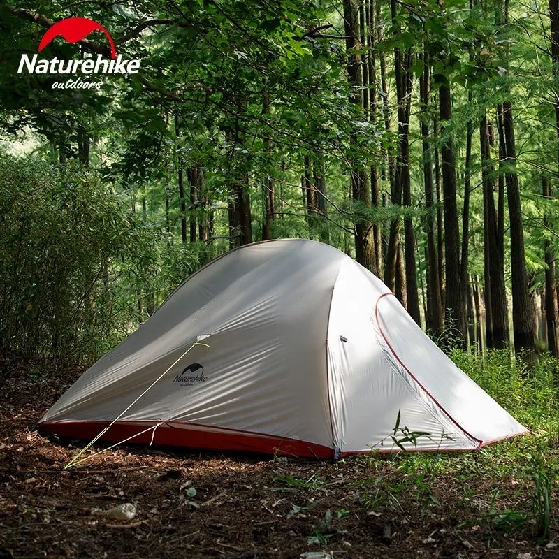 Намет надлегкий двомісний з футпринтом Naturehike Cloud Up Updated NH17T001-T, 210T, помаранчевий