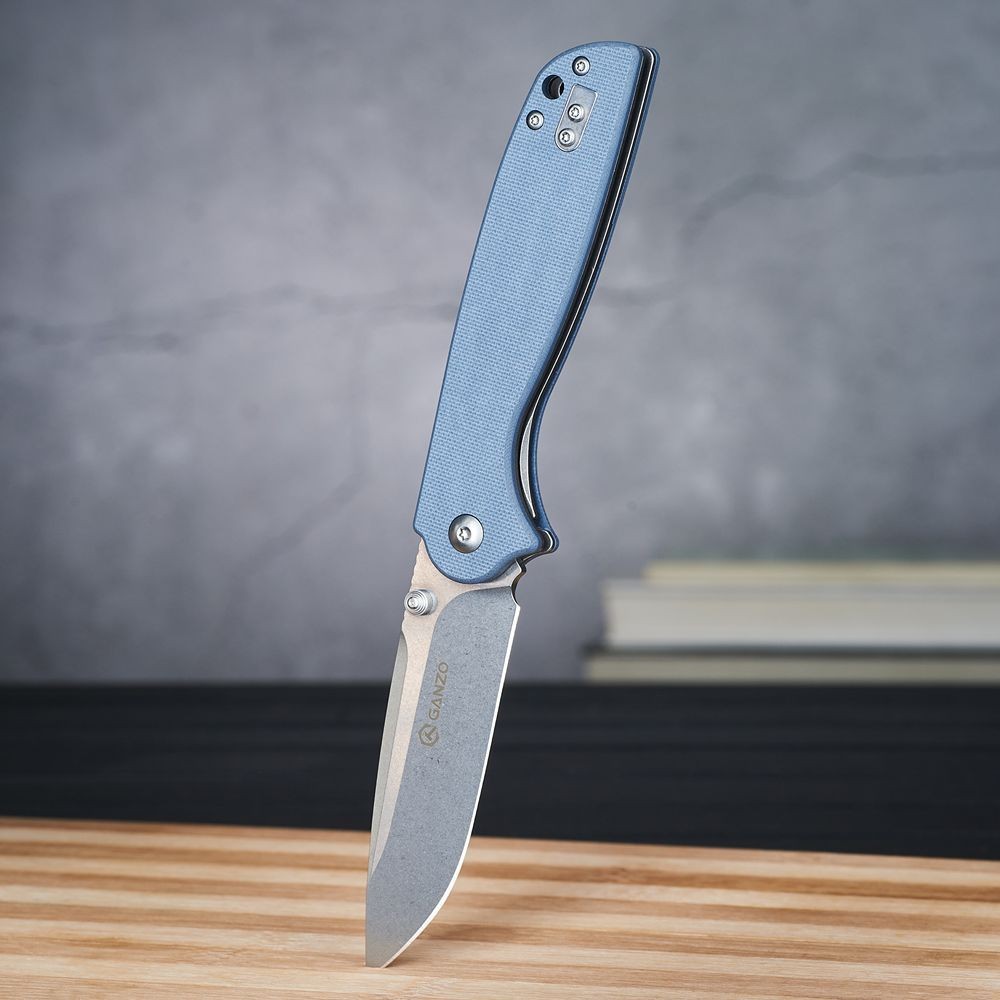Ніж складаний туристичний Ganzo G6803 8CR14 / G10 сірий