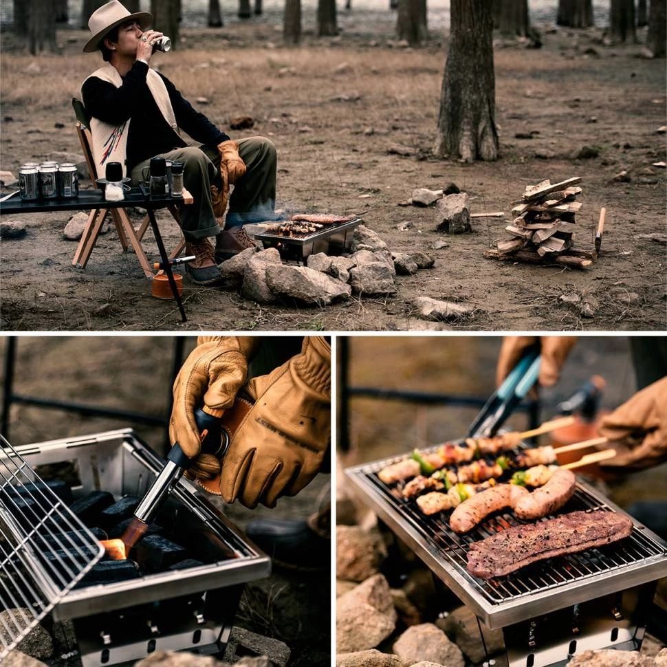 Гриль портативний Naturehike Picnic BBQ Grill NH20CJ006, р-р L, сталь, фото 8