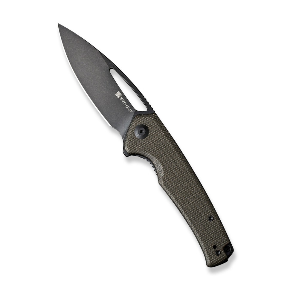 Ніж складаний туристичний Sencut Mims, 9Cr18MoV / Micarta темно-зелений