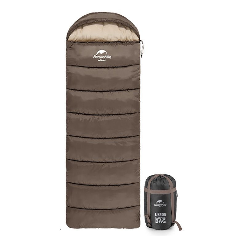 Спальник з капюшоном Naturehike U250S NH20MSD07, , правий, коричневий