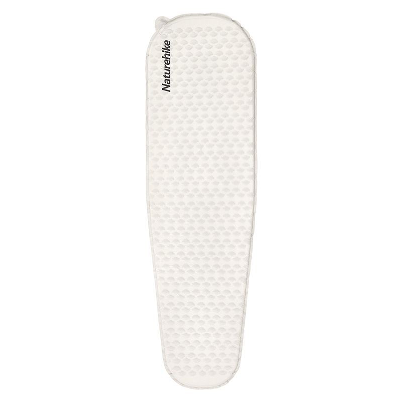 Матрац туристичний надувний одномісний  Naturehike CNK2300DZ013, 185x55x3.5 см, світло-сірий, овальний