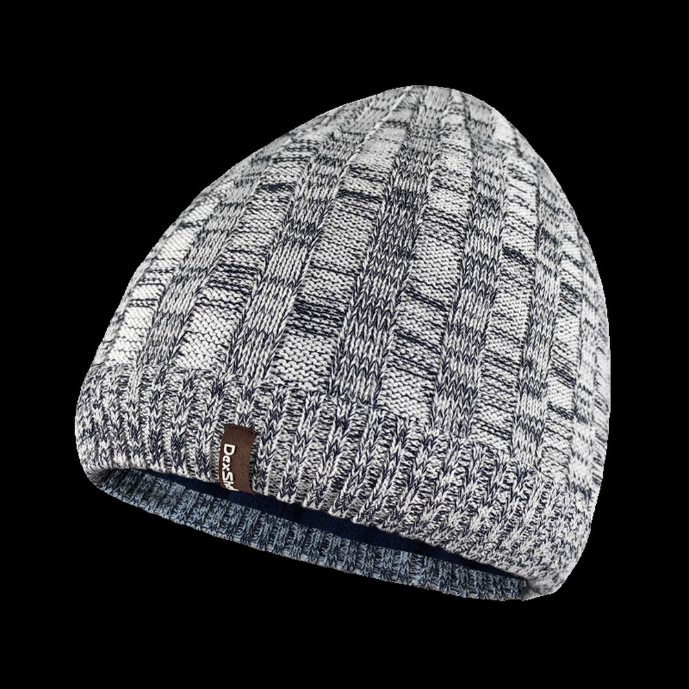 Водонепроникна шапка Dexshell Heathered Rib Knit Beanie, onesize , біло-сіра