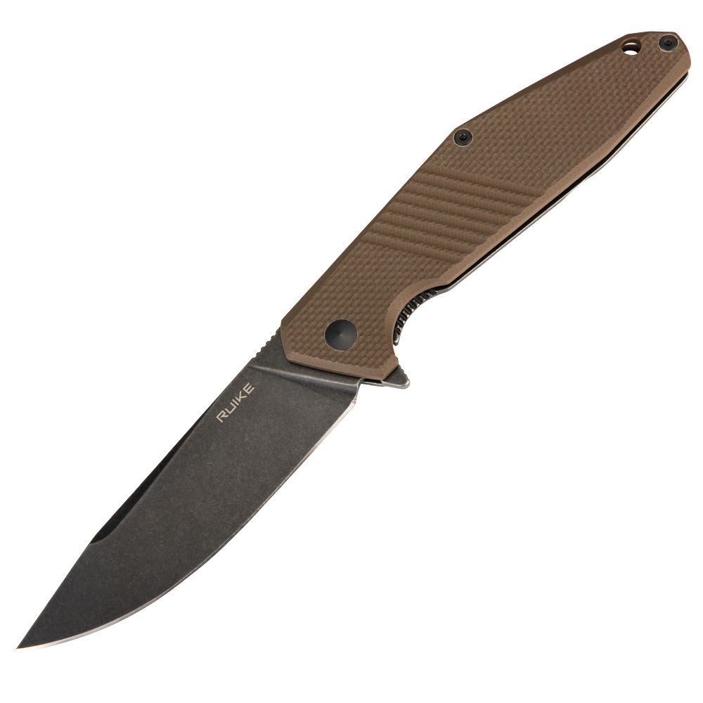Ніж складаний туристичний Ruike D191-W, 8Cr13Mov / G10 + steel коричневий