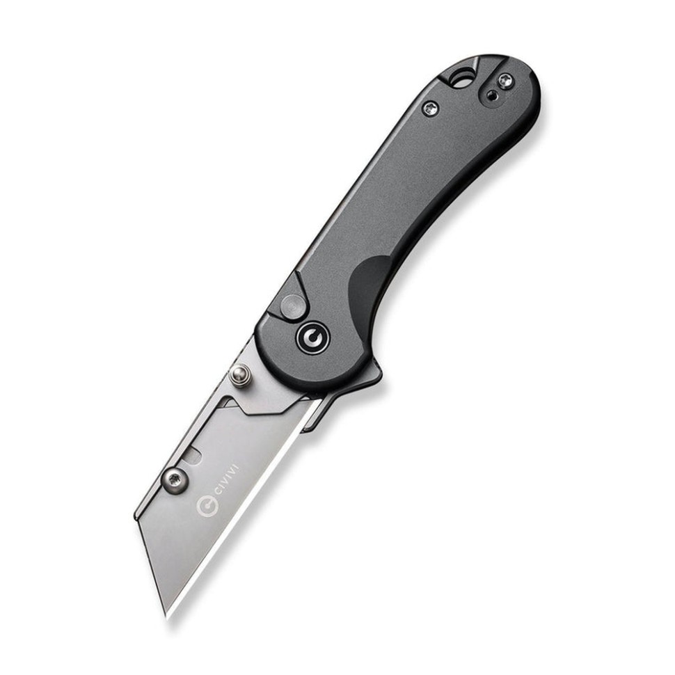 Ніж трапеція складаний кишеньковий Civivi Elementum Utility, (5.8 см) 6Cr13 / Aluminum сірий