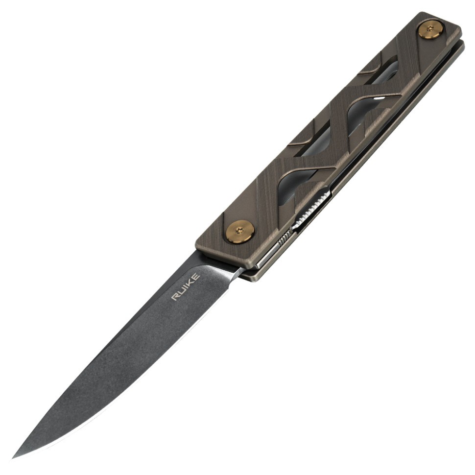Ніж складаний туристичний Ruike P878-AK, 14C28N / 6063Aluminum сірий