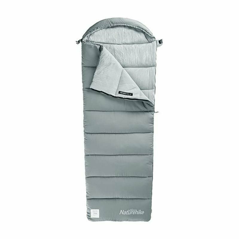 Спальник з капюшоном із звичайним мішком для зберігання Naturehike M400 CNK2350WS023, , правий, сірий