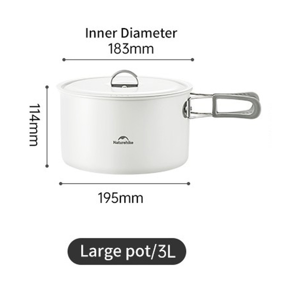 Каструля із керамічним антипригарним покриттям Naturehike CNK2450CF013, 3 л, алюміній, фото 2