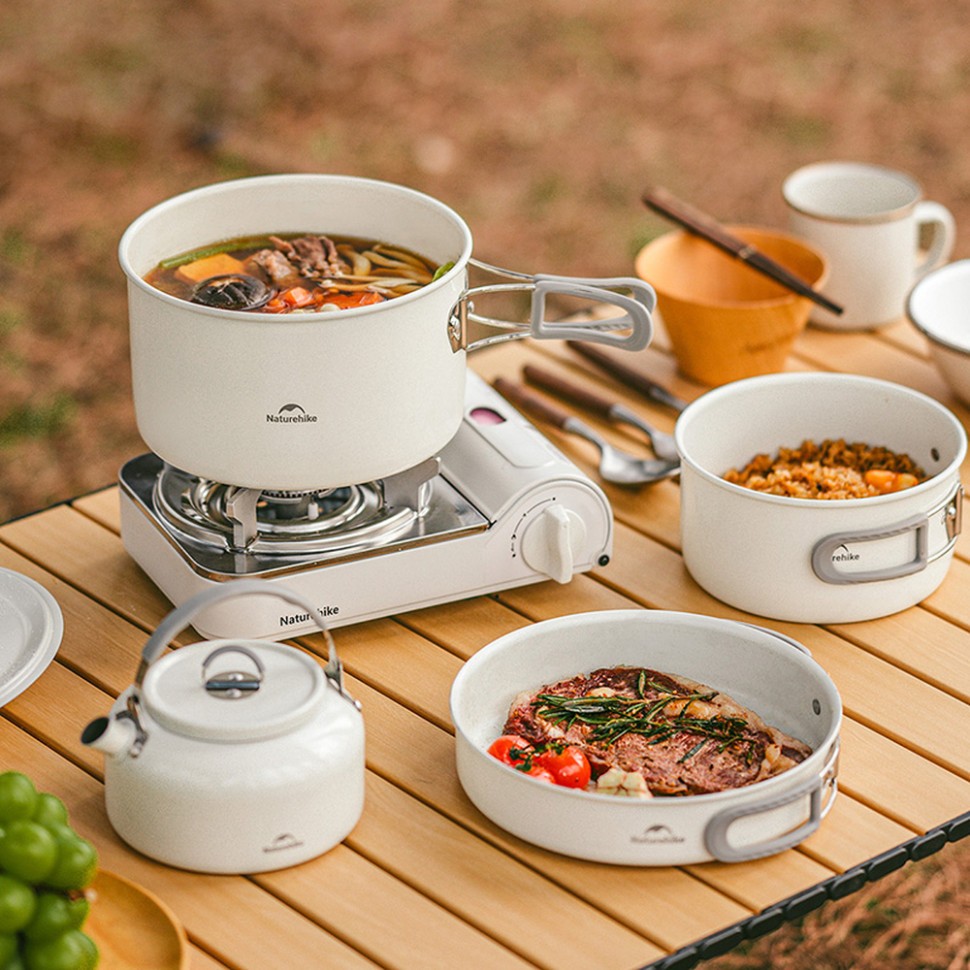 Каструля із керамічним антипригарним покриттям Naturehike CNK2450CF013, 3 л, алюміній, фото 4