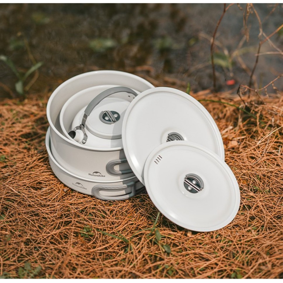 Каструля із керамічним антипригарним покриттям Naturehike CNK2450CF013, 3 л, алюміній, фото 7