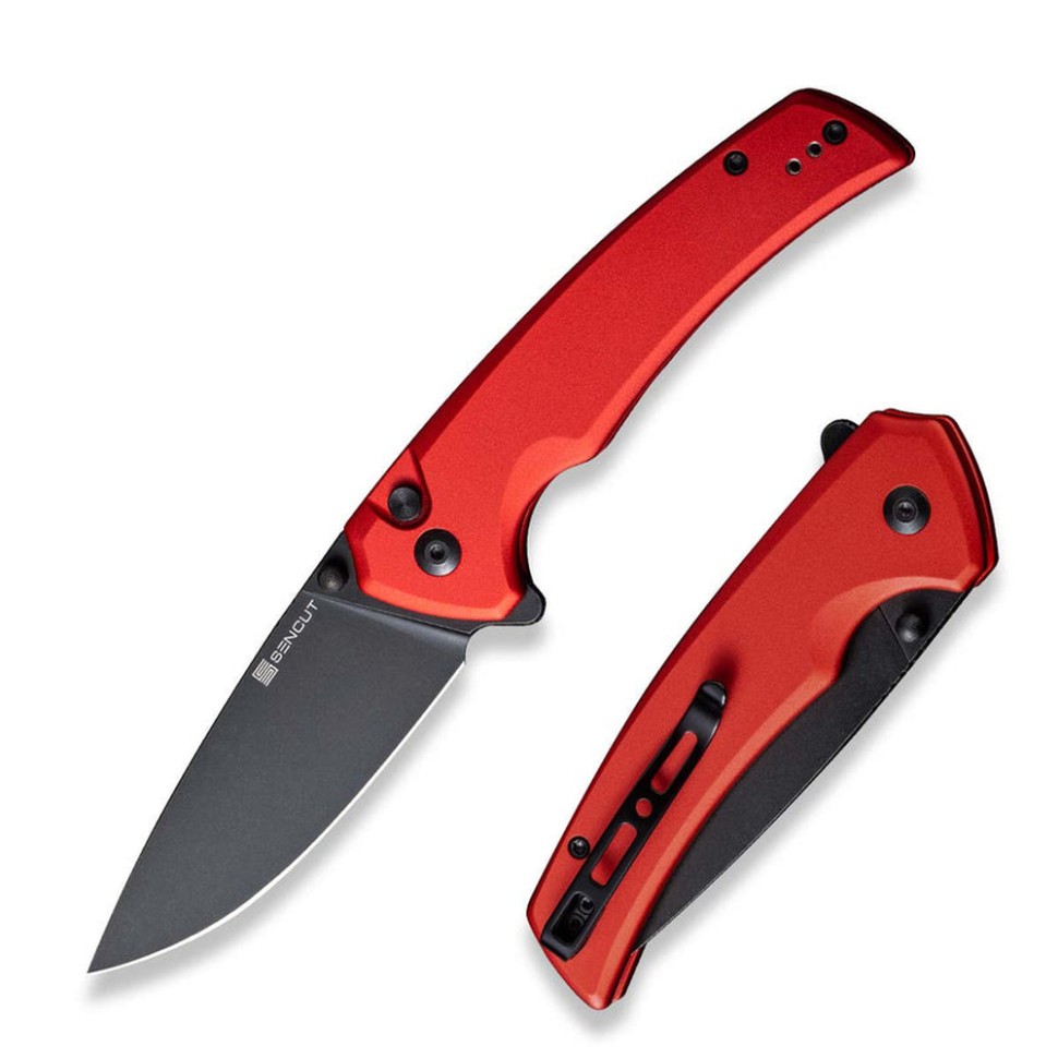 Ніж складаний туристичний Sencut Serene, D2 / Aluminum червоний