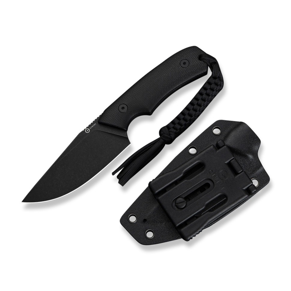 Ніж фіксований тактичний Civivi Gander, 14C28N / Micarta чорний