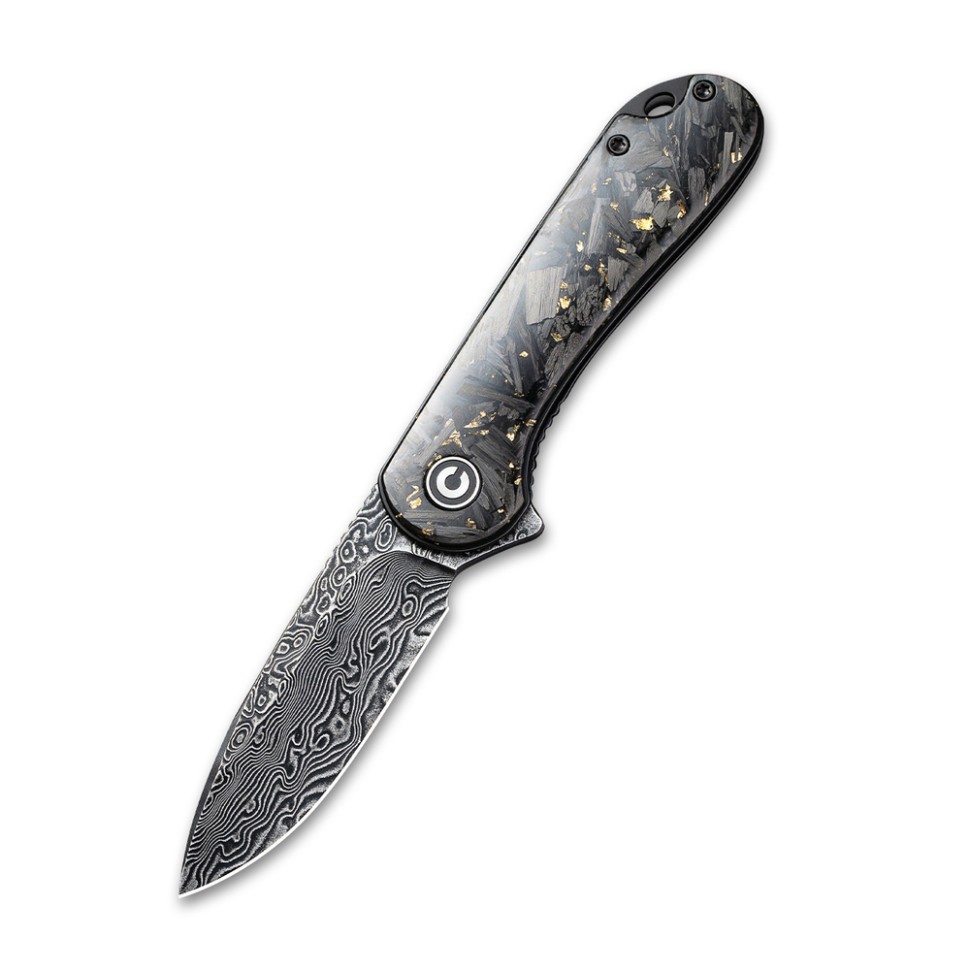 Ніж складаний кишеньковий Civivi Elementum, Damascus / Carbon Fiber сірий