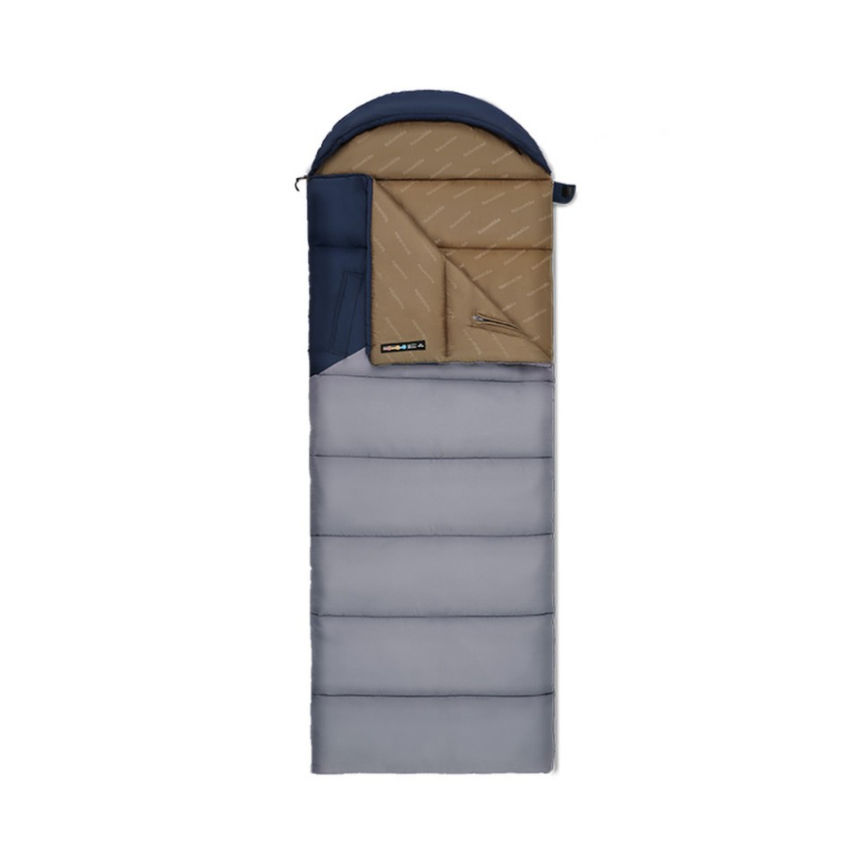 Спальник з капюшоном Naturehike Sunny Day PL02 U350 CNK2550WS028, (6°C), лівий, блакитно-синій