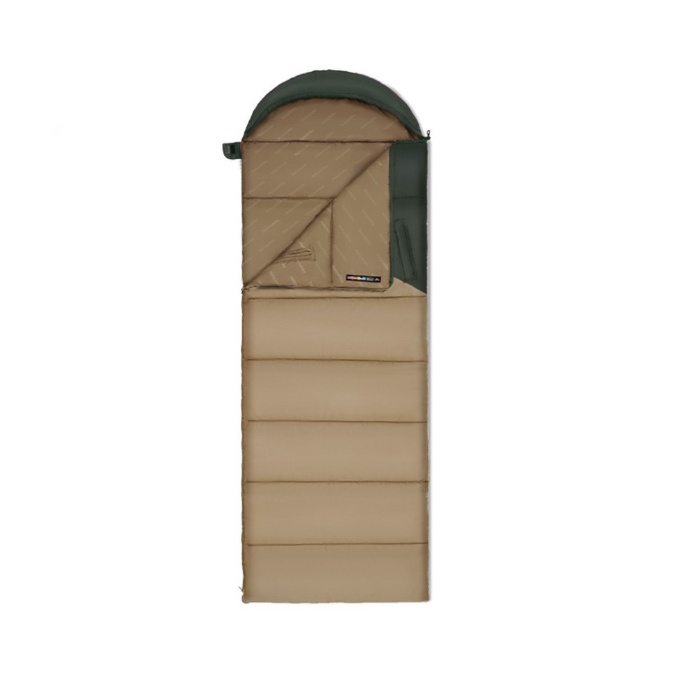 Спальник з капюшоном Naturehike Sunny Day PL02 U450 CNK2550WS028, , правий, коричнево-зелений