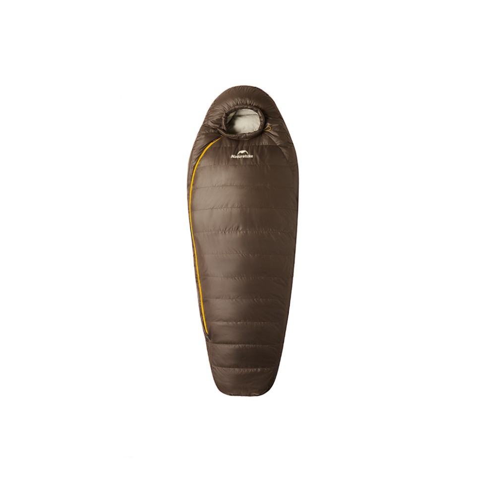 Спальник з натуральним пухом Naturehike Snowbird CNK2550WS014, p-р L, темно-коричневий