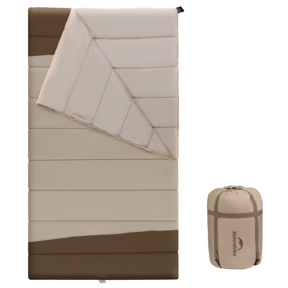 Спальний мішок двомісний Naturehike CNK2300019, коричневий