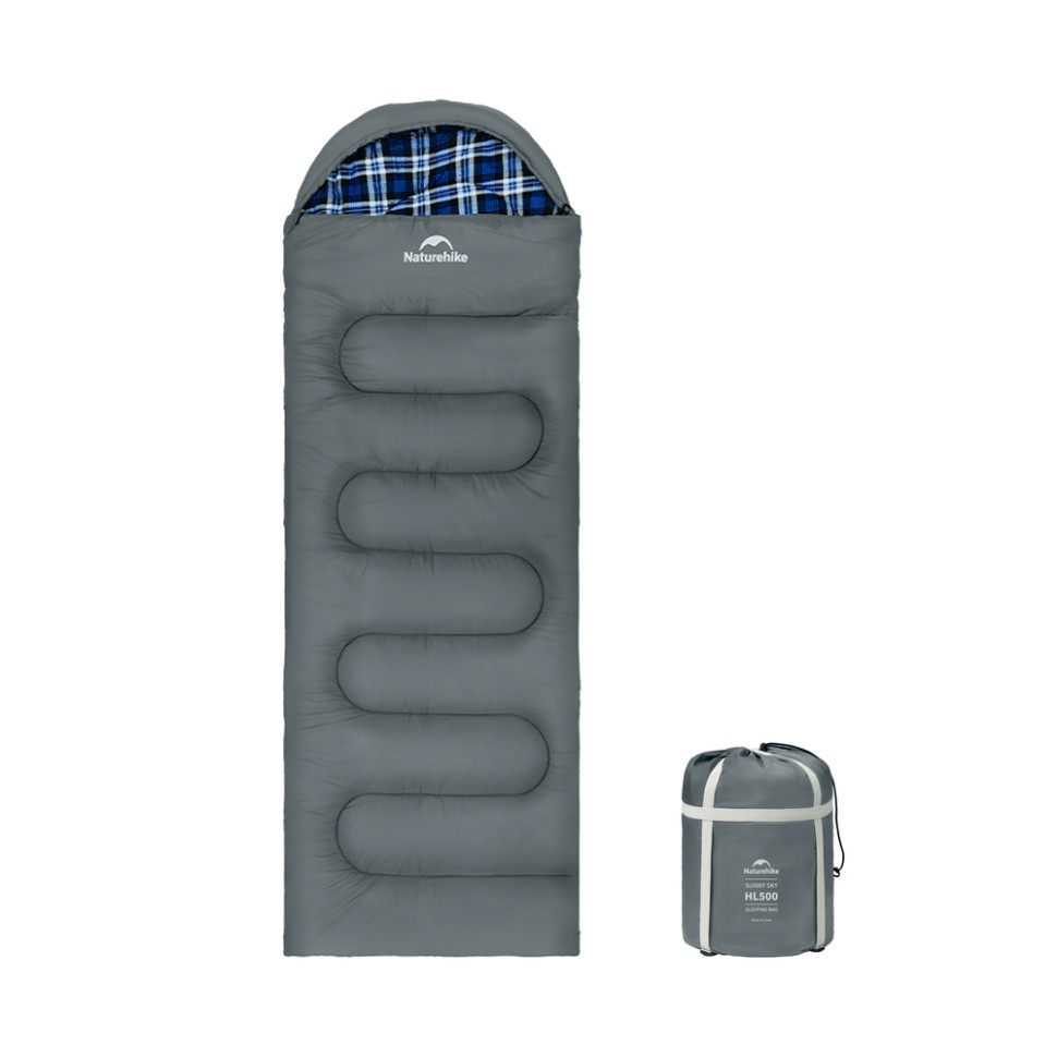 Спальний мішок з капюшоном Naturehike Clear Sky HL500 CNK2450WS042, сірий