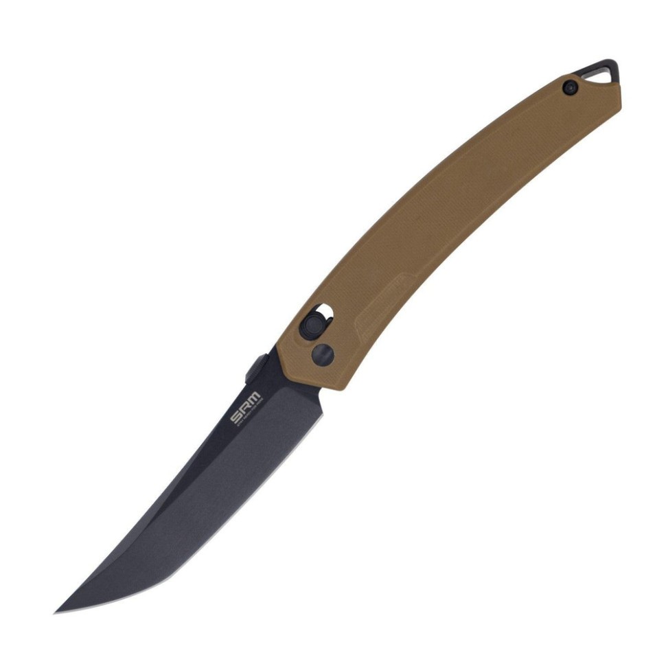 Ніж складаний туристичний SRM -GW 8Cr13MoV / G10 , сталь коричневий