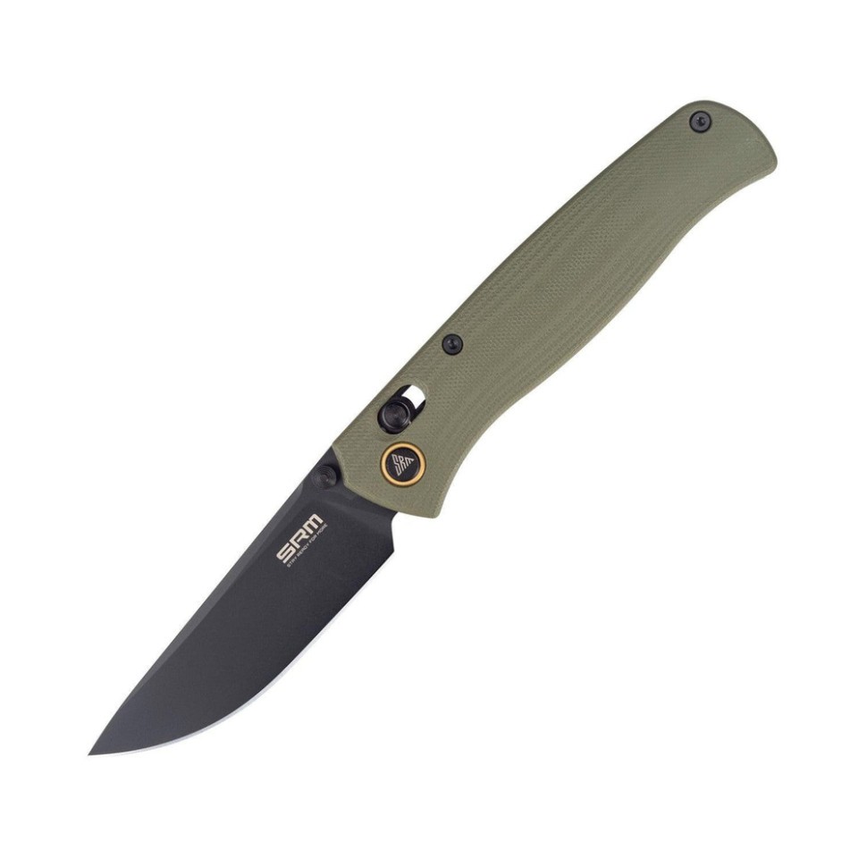 Ніж складаний туристичний SRM Medal 255L-GP2 (8.2 см) 10Cr / G10 зелений