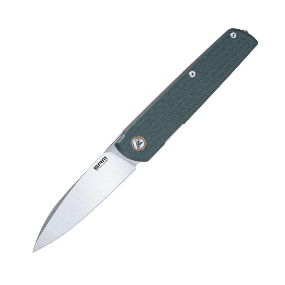 Ніж складаний туристичний SRM 408L-GX (8.2 см) 14C28N / G10 зелений
