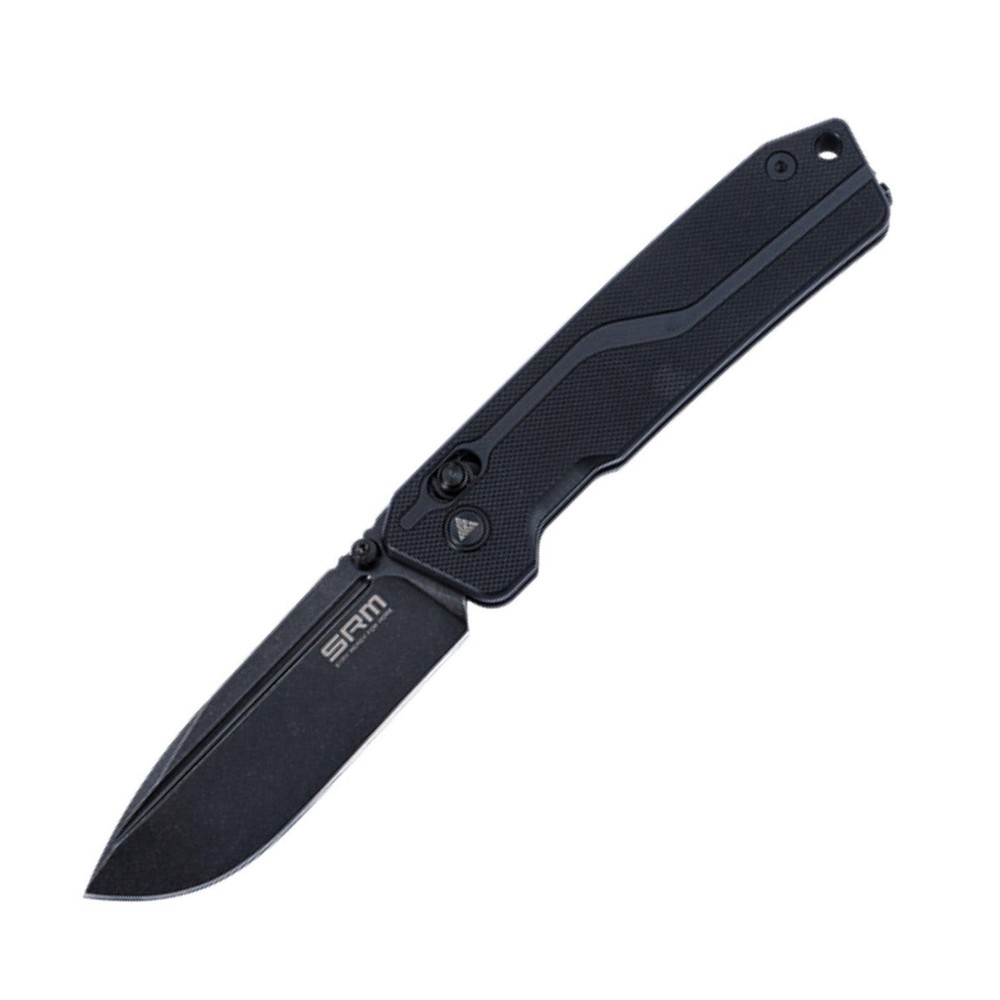 Ніж складаний туристичний SRM Rubik 7228B-MB2 (8.7 см) 140Cr / Micarta чорний