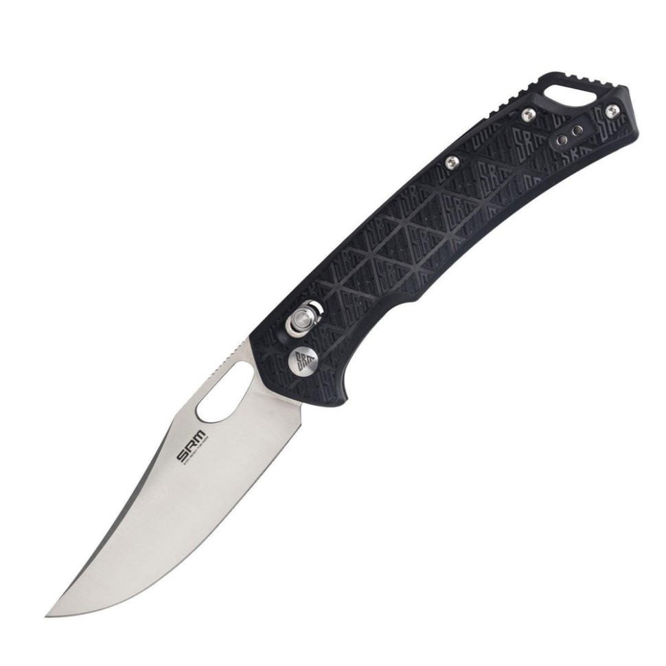 Ніж складаний туристичний SRM Retriever 9201-PB (9 см) 8Cr13MoV / FRN чорний